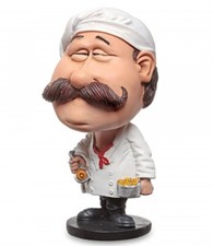 Les Alpes Dekofigur 010 10004 Lustige Wackelkopf Koch 14,5 cm