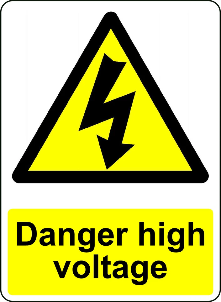 3M VINYL WARNING DANGER HIGH VOLTAGE OSHA DECAL SAFETY SIGN STICKER 3M USA MADE