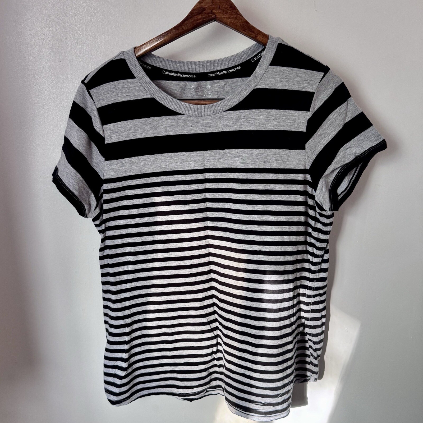 Calvin Klein Performance Striped Basic Cotton Top… - image 1