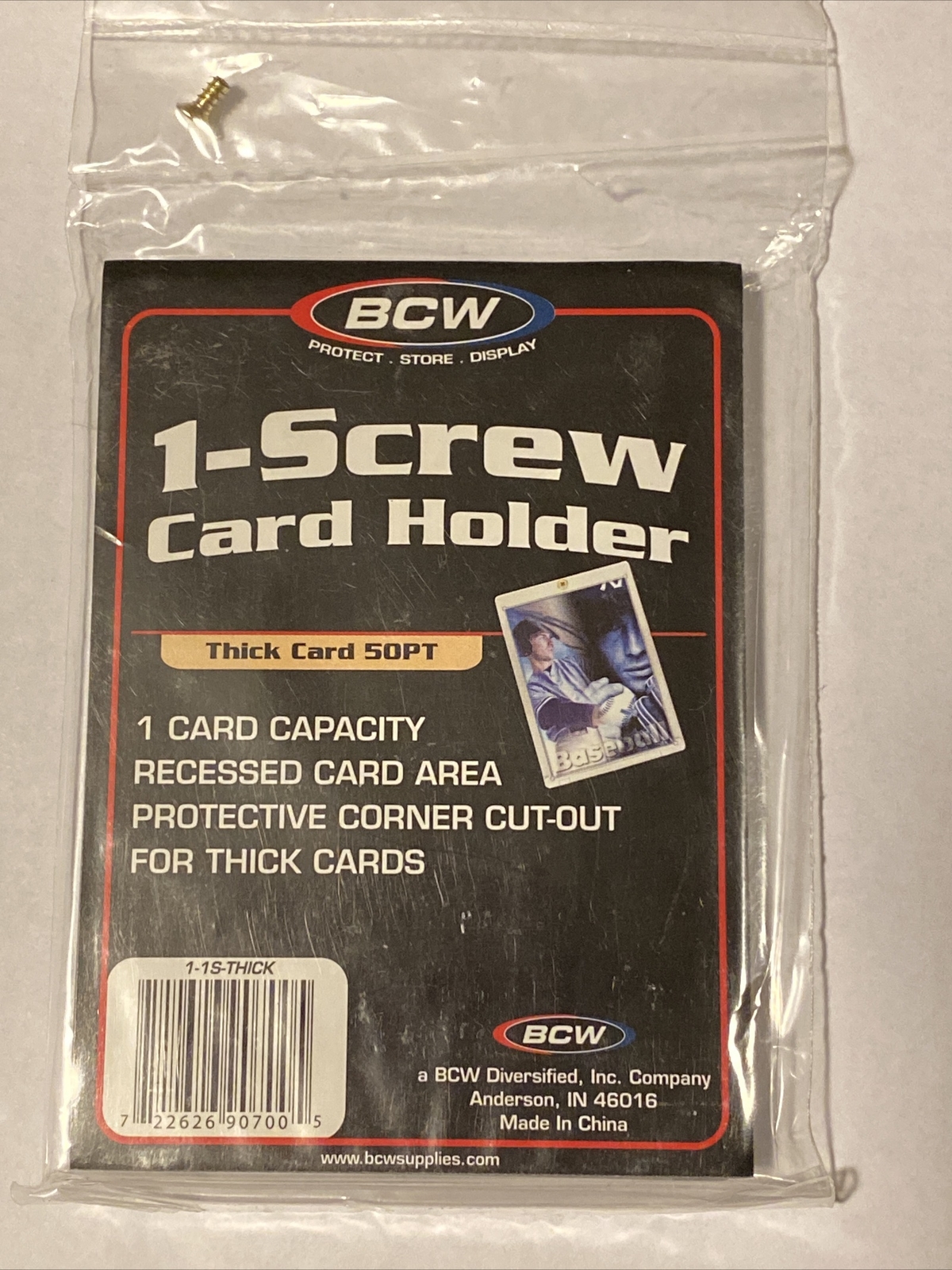 BCW 1Screw Card Holder Thick card 50PT eBay