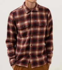 RHYTHM CHECK Men's L/S Flannel Shirt - MUL - Medium - NWT