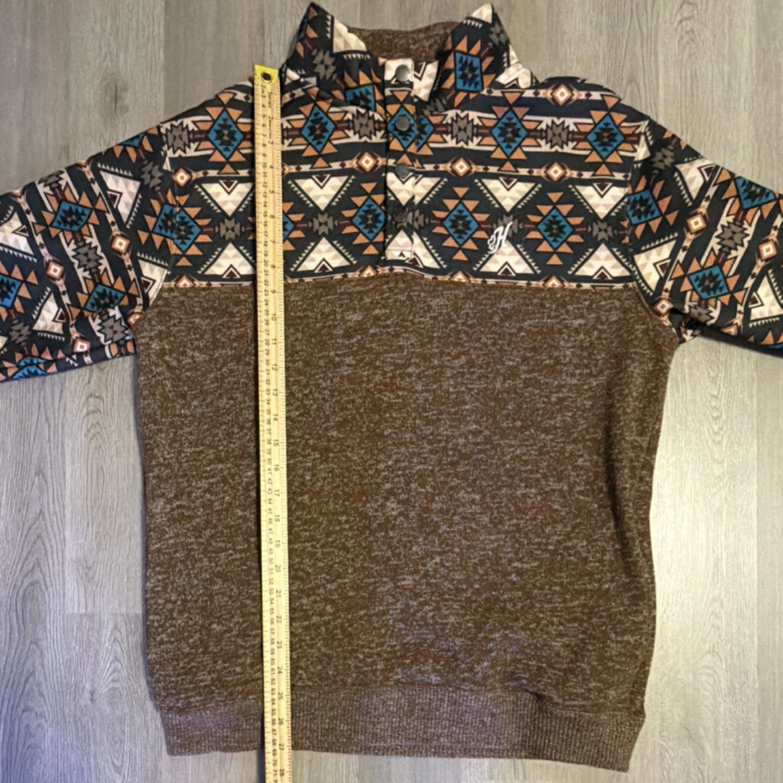 Hooey Men's Aztec Pattern Collared Pullover Sweat… - image 2
