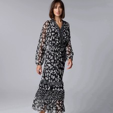 SIMPLY VERA MODEST TIERED RUFFLE MAXI DRESS -Size XS-