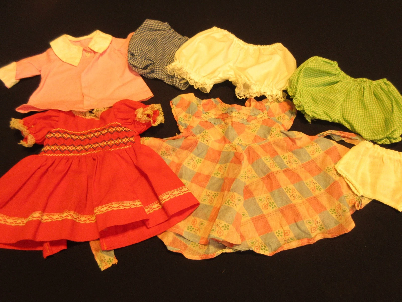 VETEMENTS LOTTO VESTITI VINTAGE BABY DOLL TAGLIE 14" 20" PER LO PIÙ FATTI A MANO