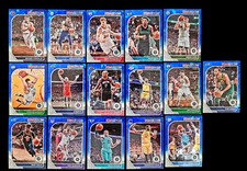 2019-20 NBA Hoops Premium Stock Red & Blue Cracked Ice Prizm - Lot of 35 Cards