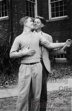 JFK and his best friend Lem Billings at Choate gay man's collection 4x6