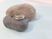 Vintage Sterling Silver Multi layered Stacked Band Ring Size 5