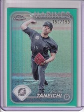 2024 Topps Chrome NPB Atsuki Taneichi Chiba Lotte Marine Aqua Refractor /199 #21