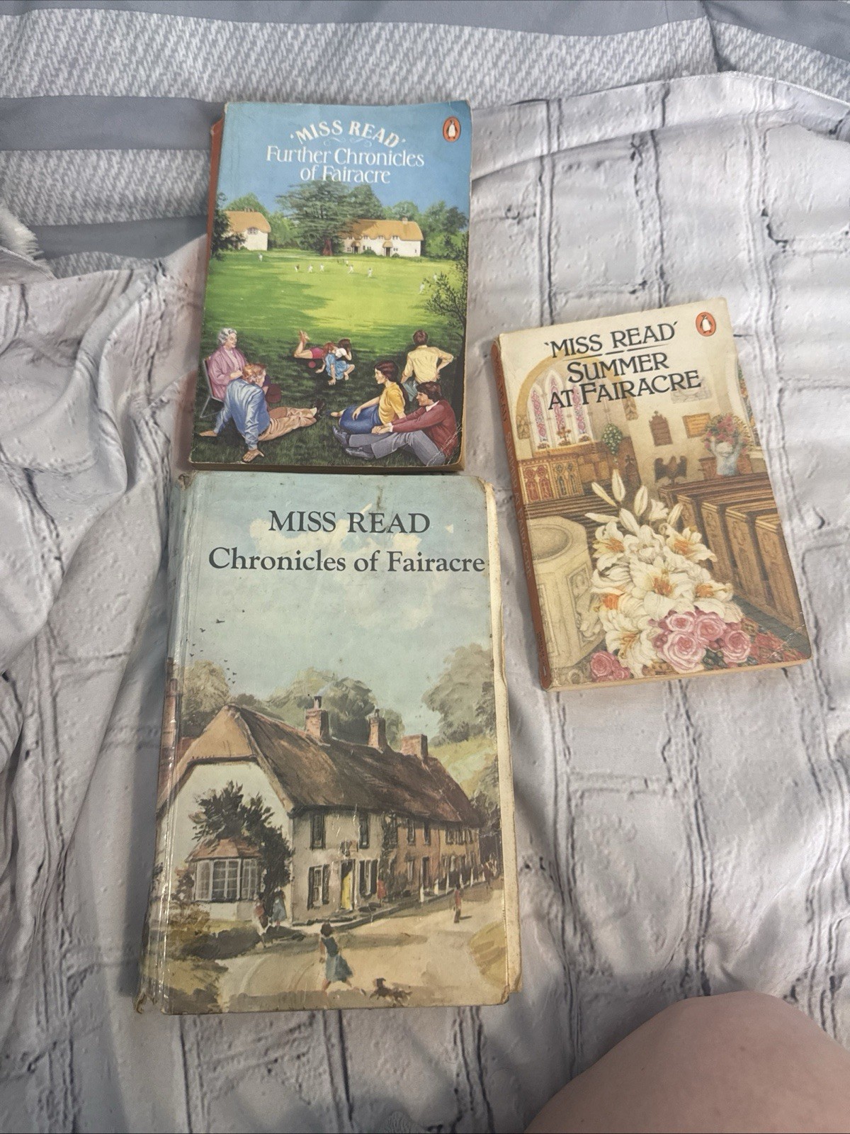 Lot of 3 Fairacre Books  Miss Read 2 Paperback & 1 Hardcover From England  Rare