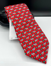 Tommy Hilfiger Men's 100 Silk Tie Red Camel NEW MSRP: 69.50