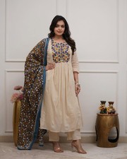 Designer Indian Women Kurti Pant Dupatta Set Bollywood Wedding Wear Kurta Set