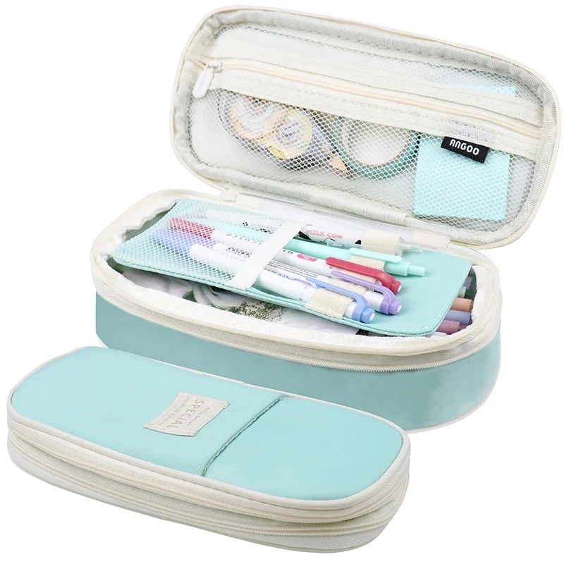 Case Zipper Pen Bag School Student Organizer Pouch Bag New