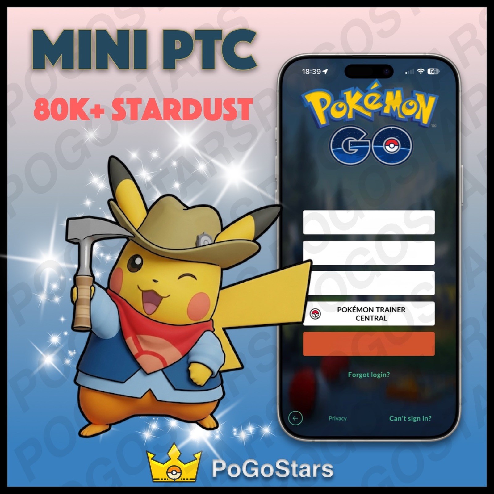 Pokémon PTC Go - Shiny Excavator Pikachu - Fossil Museum✨Description✨