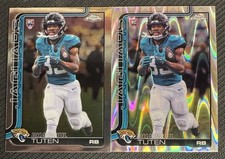 2025 NFL Topps Chrome - Bhayshul Tuten RC RB JAX “Raywave & Base” 2pk 💎🔥