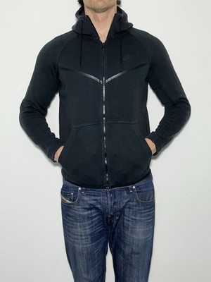 Nike Tech Fleece Windrunner Jacke Sweatshirtjacke Schwarz Gr M