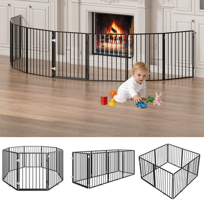 #ad 190quot; Extra Wide Baby Gate Play Yard Child Safety Fence Guard Pet Gate $99.00