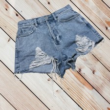 PacSun size 25 vintage high rise distressed denim shorts