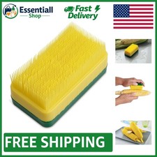 Durable Corn Cleaning Brush with Reusable Bristles - Eco-Friendly Kitchen Tool