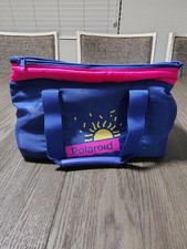 Vintage Polaroid Blue MED Rectangle Cooler Bag Converts To Sling Style 90’s