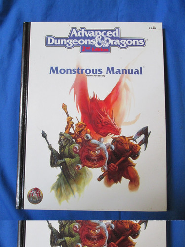 TSR AD&D 2nd Ed Monstrous Manual (3rd, White Cover) Excellent Condition