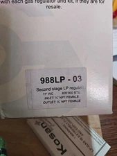 CAVAGNA KOSAN 988LP-03 PROPANE REGULATOR 10 PSI - 11" WC Second Stage LPG 1/2"