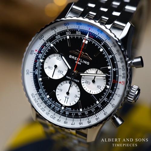 Breitling Navitimer B01 Chronograph 43 Complete Box & Paper + OEM Bracelet