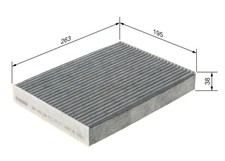 Image of Bosch Cabin Air Filter (Pollen Filter) fits Fiat Talento 2016 on 1.6