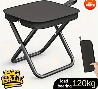 Small Folding Stool Travel Chair Portable Lightweight Fold Up Stool Seat Outdoor
