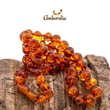 Baltic Amber Necklace Polish Cognac
