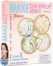 Patemby Make Your Own Clay Jewelry Bowls Arts and Crafts Kit for Teen Girl, D