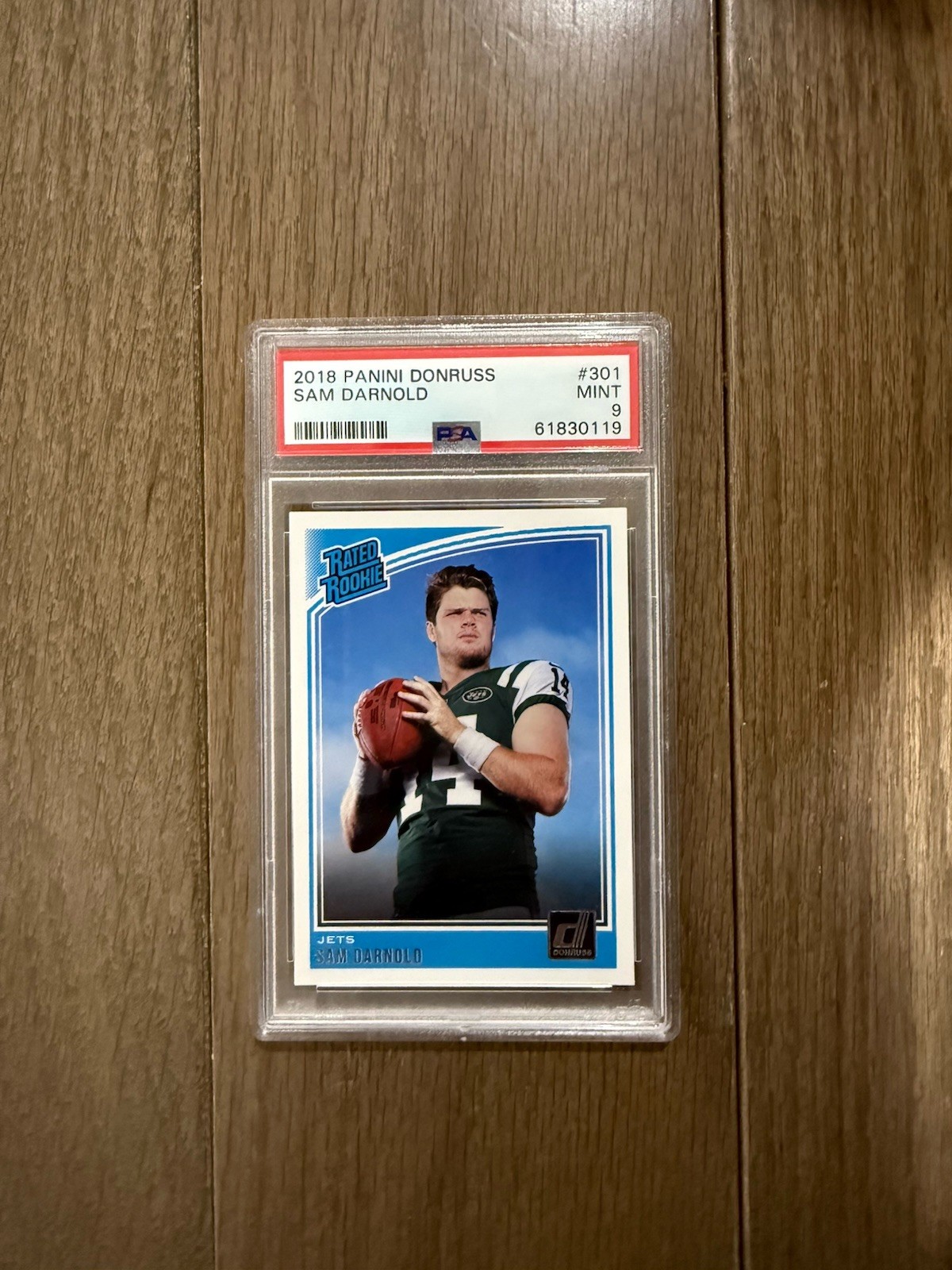 2018 PANINI DONRUSS #301 SAM DARNOLD ROOKI PSA 9