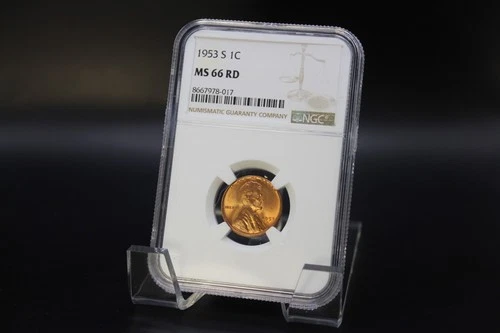🔥1953-S Lincoln Cent - MS66 RD 🔥
