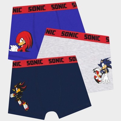 Sonic The Hedgehog Boxershorts | 3er Pack Kinder Boxershorts | Jungen Unterwäsche