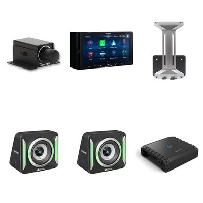 Alpine iLX-W670-S Receiver & (2) S2-SB12 PrismaLink  S2-Series 12'' subwoofer ...