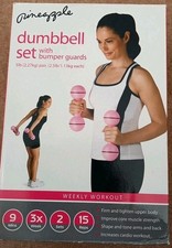 Pineapple Dumbell Set With Bumper Guards  2 Weights