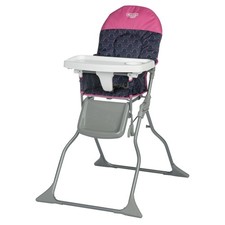 Cosco Kids Simple Fold Baby High Chair, Portable Feeding Chair, Pink