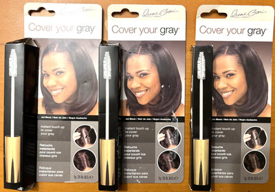 IRENE GARI Cover Your Gray Brush-in Wands JET BLACK **LOT OF 3**