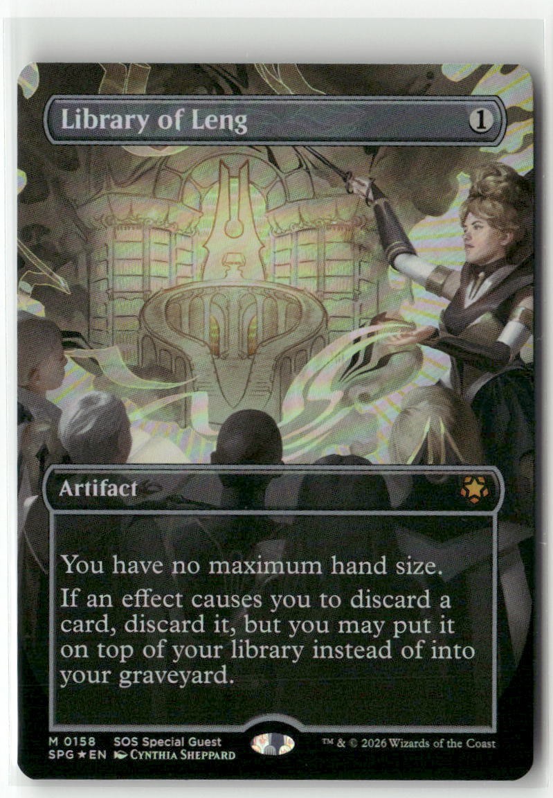 put card on top of library mtg MTG Library of Leng (Borderless) M Special Guests 158 Foil NM