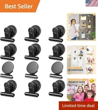 12-Pack Fridge Magnets with Anti-Scratch Clips - Modern Home Style