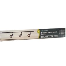 Hampton Bay LED 3-Light Track Lighting Kit, Black Finish, Hardwired, Dimmable