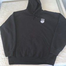 Stussy 8 Ball Hoodie Men  s Medium Black Sweatshirt Double Sided Vintage