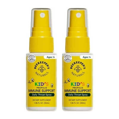Beekeeper's Naturals Kids Propolis Throat Spray 95% Bee Propolis Extract - Na...