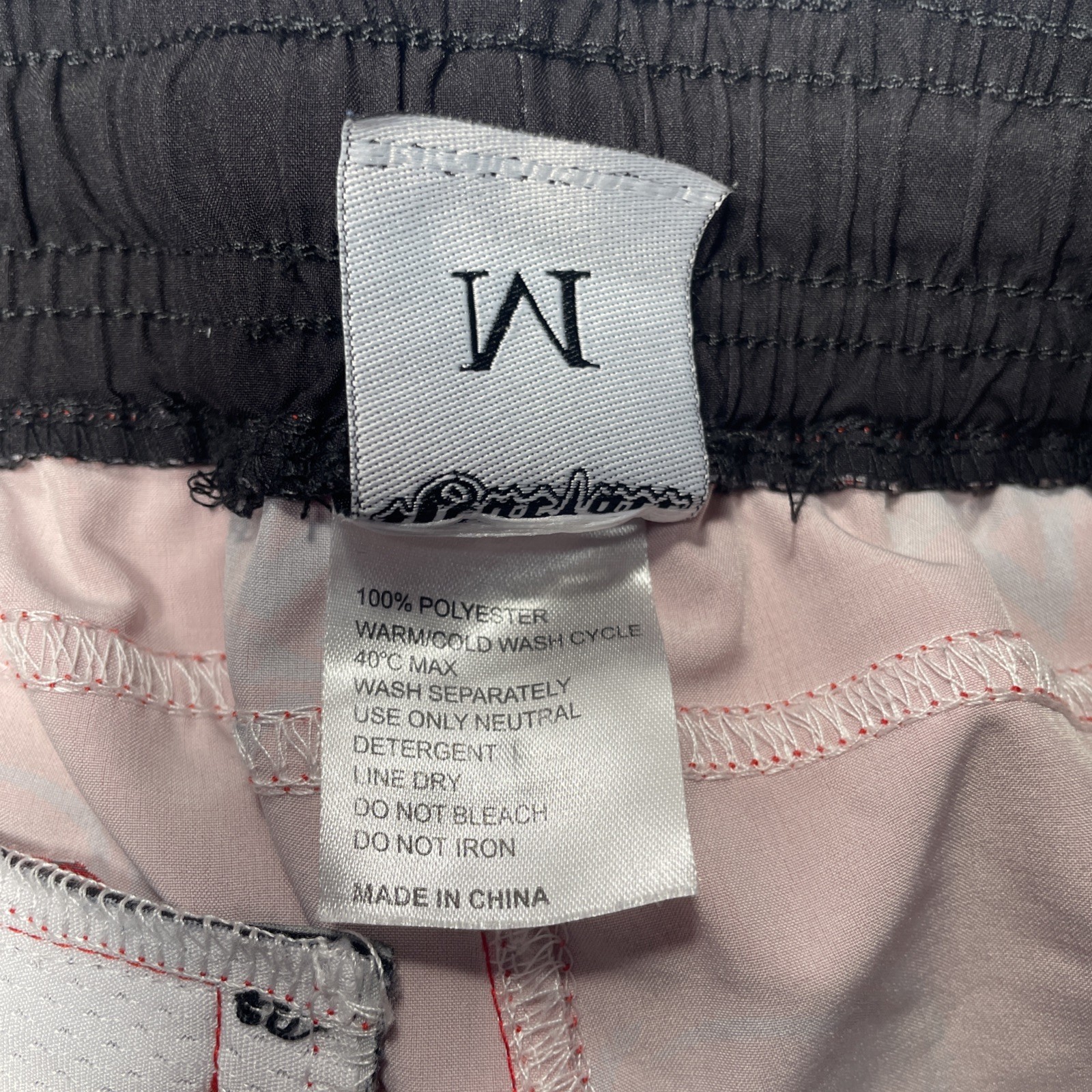 NEARFALL Wrestling MMA Shorts Mens Sz Medium Drawstring Elastic Red/White/Blue