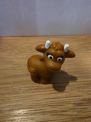 Fisher Price Little People Brown Cow Sesame Street Workshop Elmo