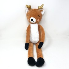 Pillowfort Hugging Deer Plush Brown Gold Antlers Stuffed Animal 16" Long