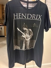 T-shirt graphique Jimi Hendrix manches courtes noir musique rock et pop
