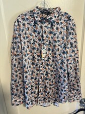 Robert Graham Abingdon XL NWT Floral Button Up Shirt Classic Fit Stretch 198
