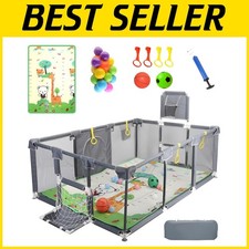 Baby Playpen with Mat, Hoop  Soccer Nets