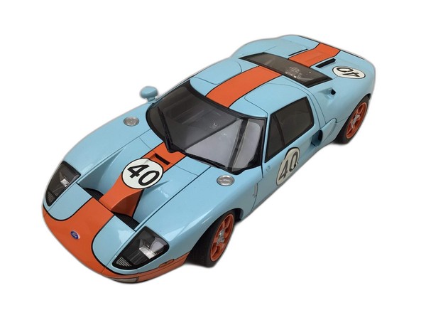 AUTOART MILLENIUM 1/18 FORD GT GULF AUTOART 80513 BLUE W/ORANGE STRIPE 20039900