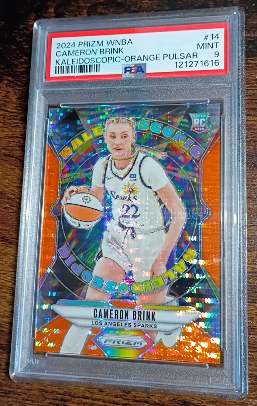 2024 Panini Prizm WNBA Cameron Brink RC Kaleidoscopic Orange Pulsar /75 PSA 9